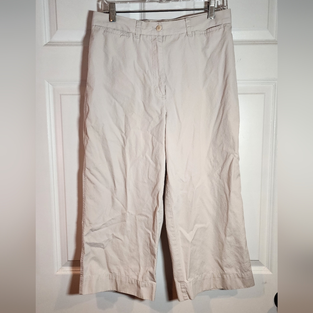 Lauren Ralph Lauren Vintage 90s Beige Cropped Khaki Pants Cotton Size 10